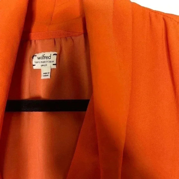 Wilfred Sabine Orange Dress Faux-wrap Mini  Dress With Pockets Size Small - Picture 5 of 8